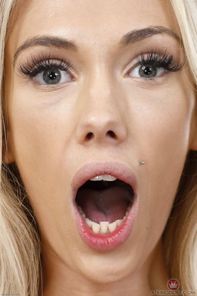 Little Canadian babe Sky Pierce loses her leopard lingerie and shows her holes Gallery Cover Image