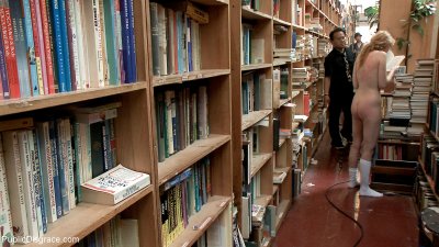 Nerd with nice tits Marie McCray gets her hole destroyed in a library gangbang Gallery Cover Image