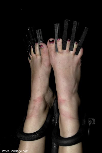 Brunette slave girl Bobbi Starr gets bound and toyed in a dark basement Gallery Cover Image